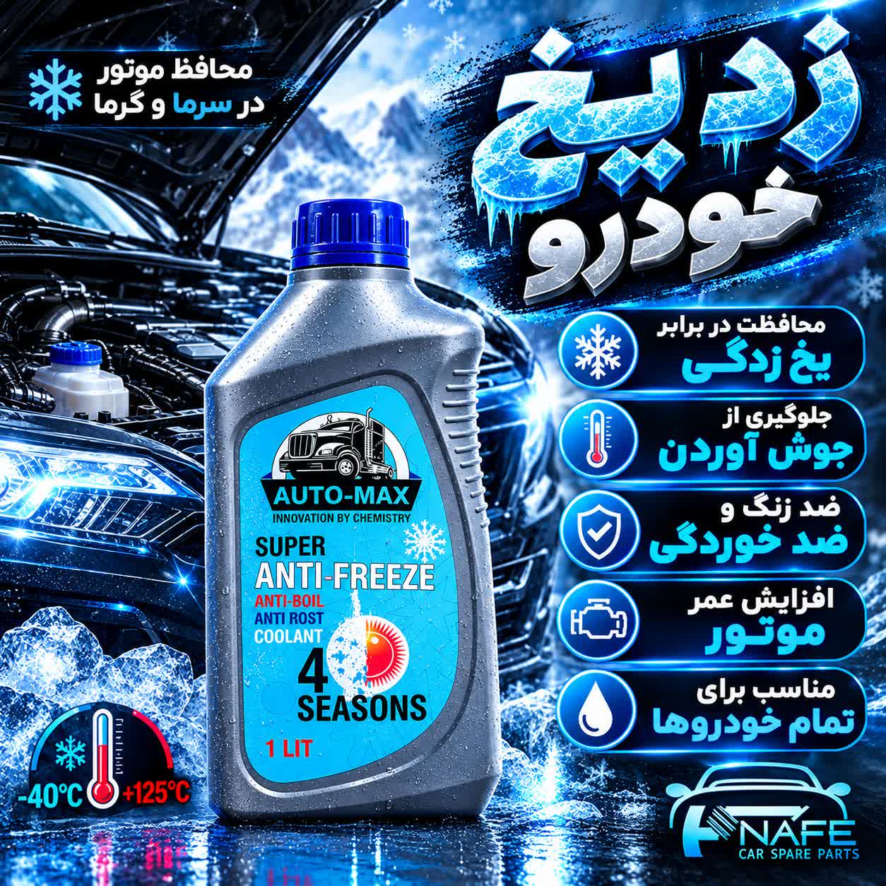 ضد یخ روغنی سبز 1 لیتری